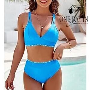 Blooming Jelly High Waist Bikini Swimsuit Size L
